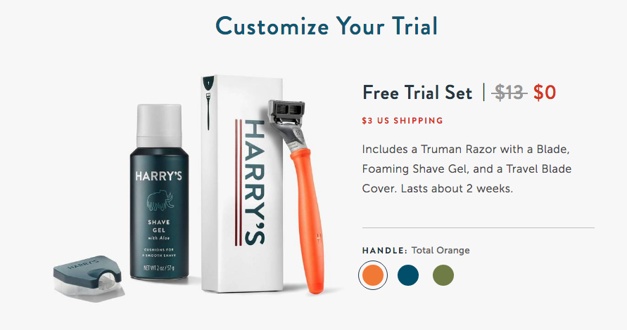 Harry’s Shaving Club FREE Trial Set!